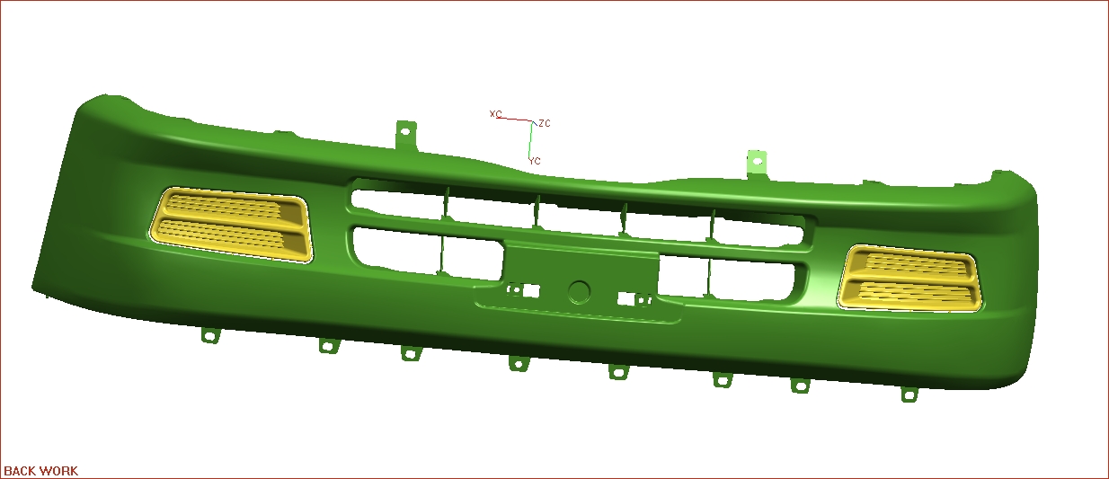 Car bumper mould designing